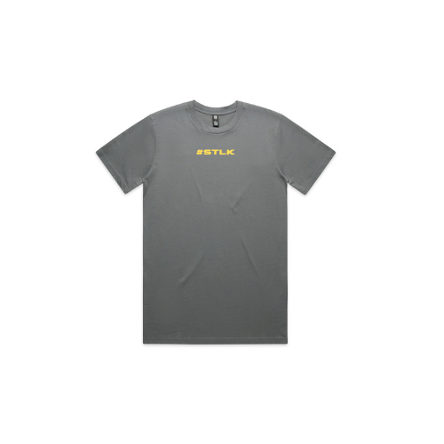 Yellow #STLK logo (Classic tee - Slick fit)