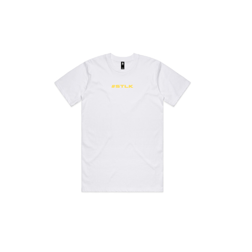 Yellow #STLK logo (Classic tee - Slick fit)