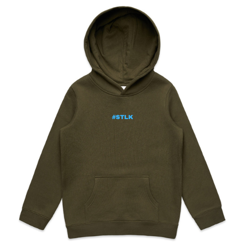Blue #STLK Logo Kids Hood