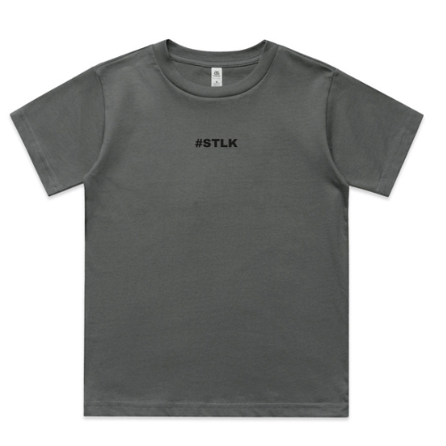 Black #STLK Logo Kids Tee