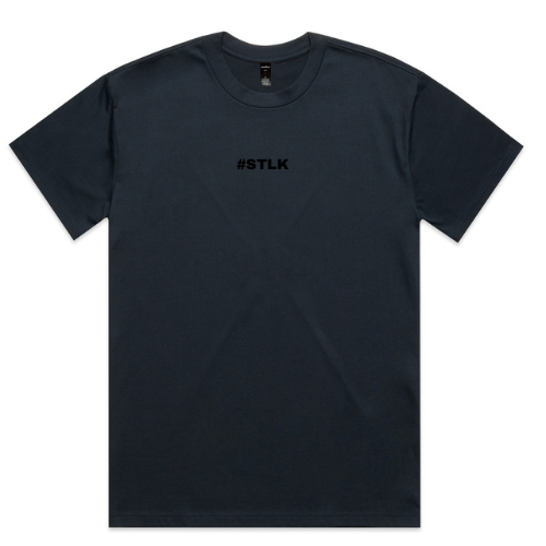 Black Logo #STLK Heavey Tee (Over sized Fit)