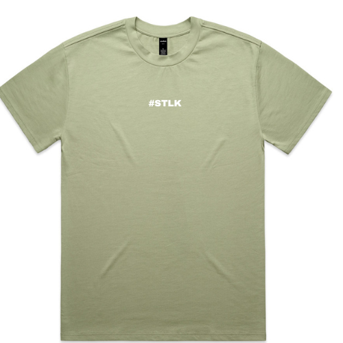 White Logo #STLK Heavey Tee (Over sized Fit)