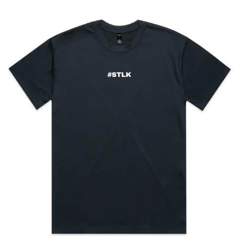 White Logo #STLK Heavey Tee (Over sized Fit)