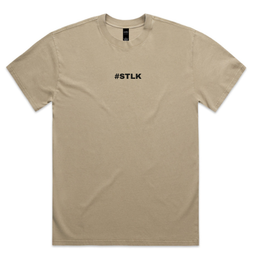 Black Logo #STLK Faded Heavy Tee (Oversized Fit)