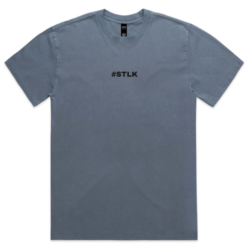 Black Logo #STLK Faded Heavy Tee (Oversized Fit)