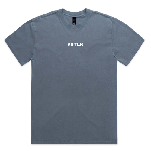 White Logo #STLK Faded Heavy Tee (Oversized Fit)