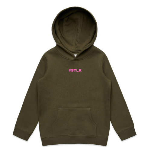 Pink #STLK Logo Kids Hood