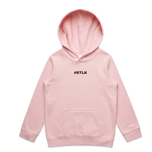 Black #STLK Logo Kids Hood