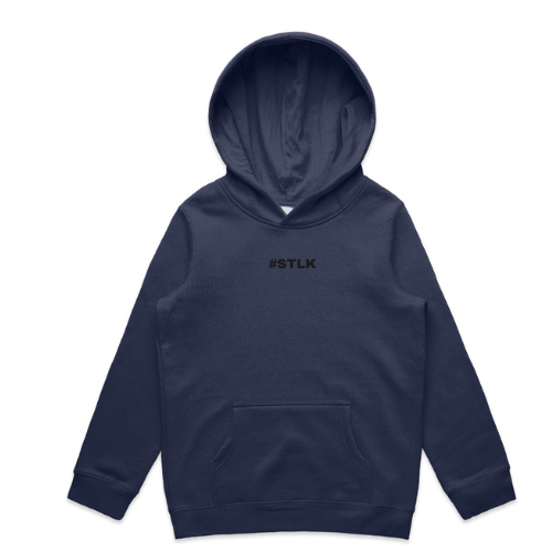Black #STLK Logo Kids Hood
