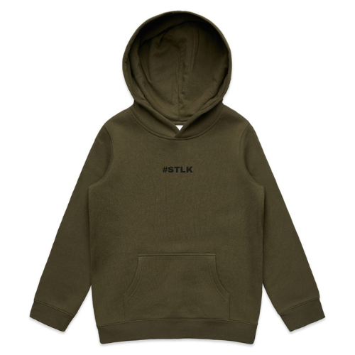 Black #STLK Logo Kids Hood