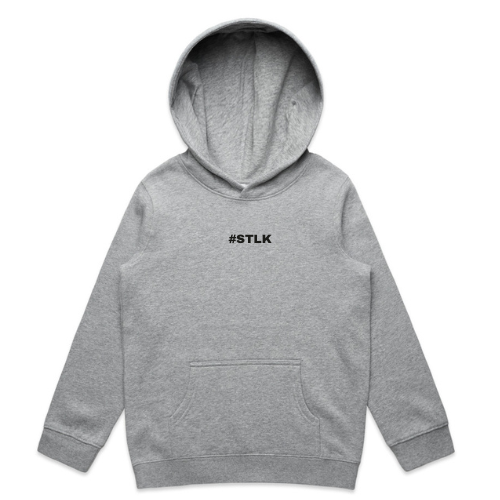 Black #STLK Logo Kids Hood