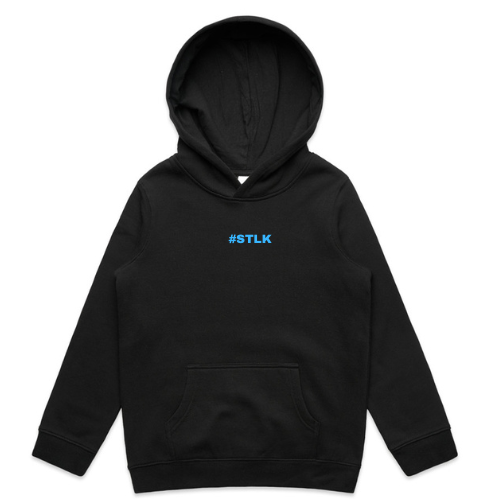 Blue #STLK Logo Kids Hood