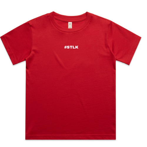 White #STLK Logo Kids Tee