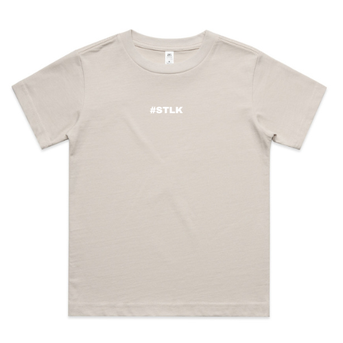 White #STLK Logo Kids Tee