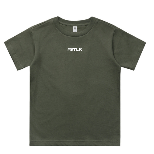 White #STLK Logo Kids Tee