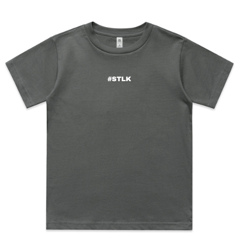 White #STLK Logo Kids Tee