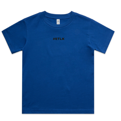 Black #STLK Logo Kids Tee