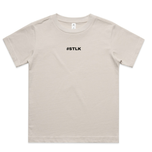 Black #STLK Logo Kids Tee