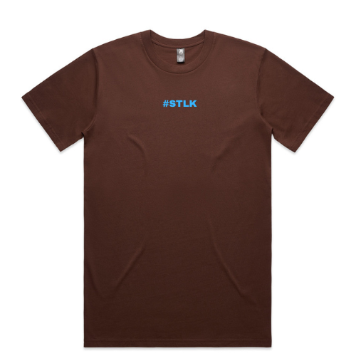 Blue #STLK logo (Classic tee - Slick fit)