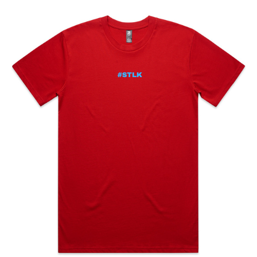 Blue #STLK logo (Classic tee - Slick fit)