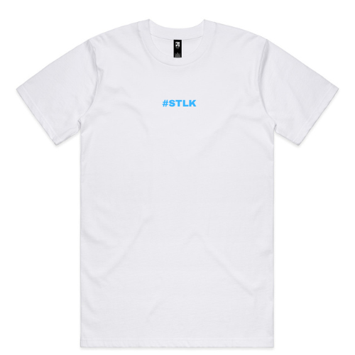 Blue #STLK logo (Classic tee - Slick fit)