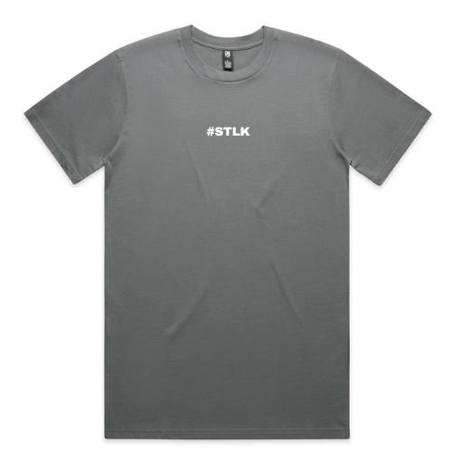 White #STLK logo (Classic tee - Slick fit)