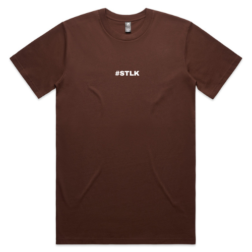 White #STLK logo (Classic tee - Slick fit)
