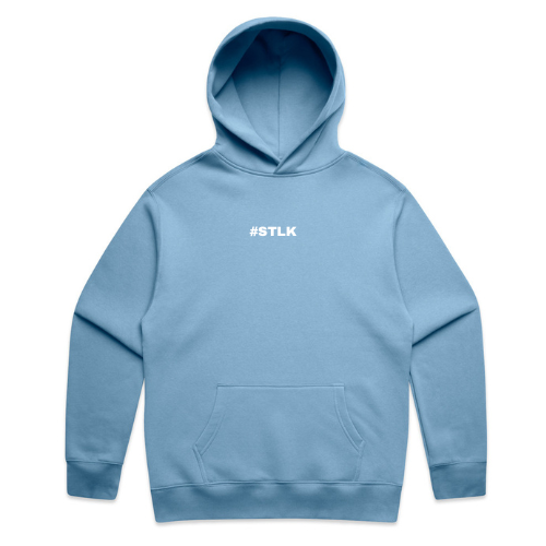 White #STLK logo Hoodie