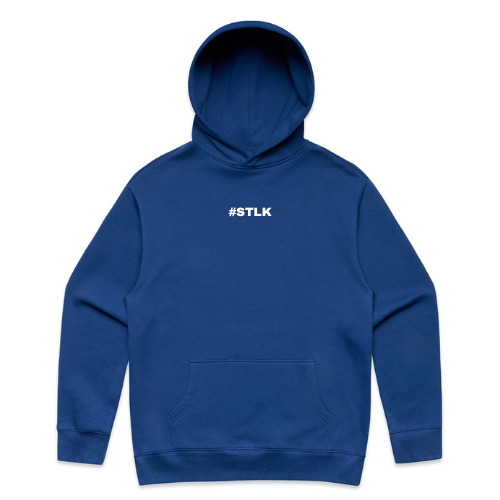 White #STLK logo Hoodie