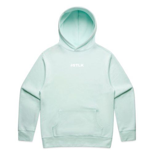 White #STLK logo Hoodie