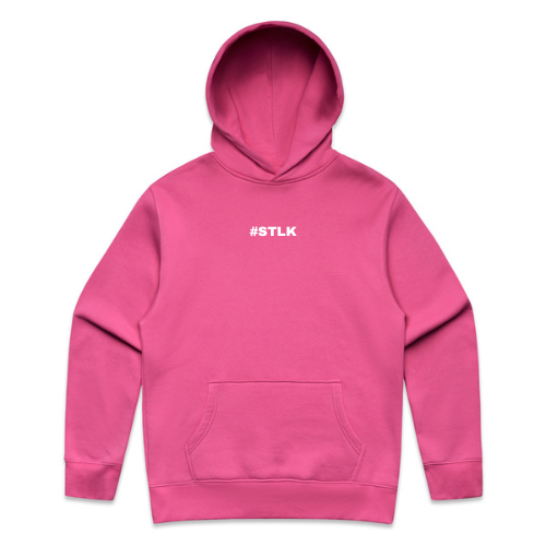 White #STLK logo Hoodie