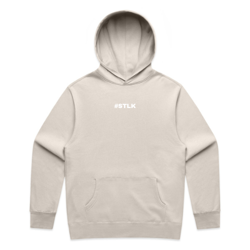 White #STLK logo Hoodie