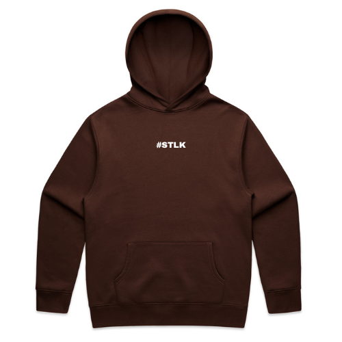 White #STLK logo Hoodie