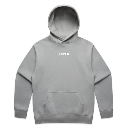 White #STLK logo Hoodie