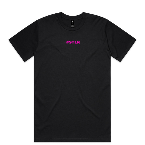 Pink #STLK logo (Classic tee - Slick fit)