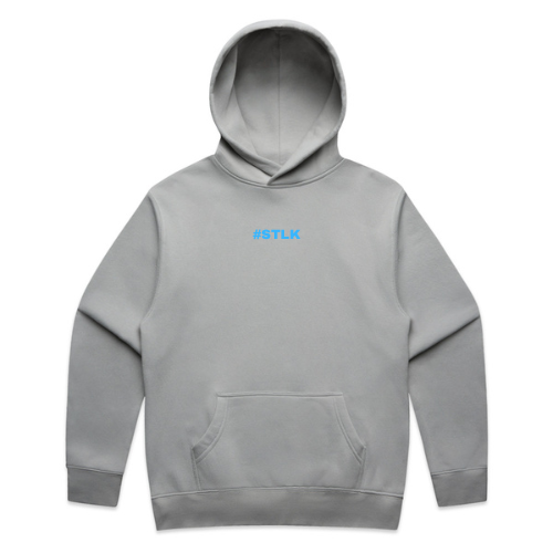 Blue #STLK logo Hoodie
