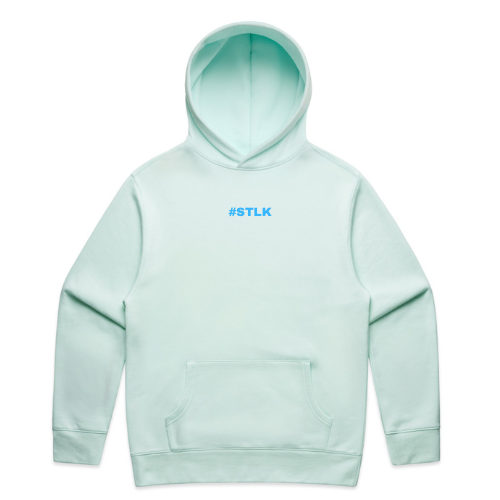 Blue #STLK logo Hoodie