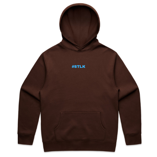 Blue #STLK logo Hoodie