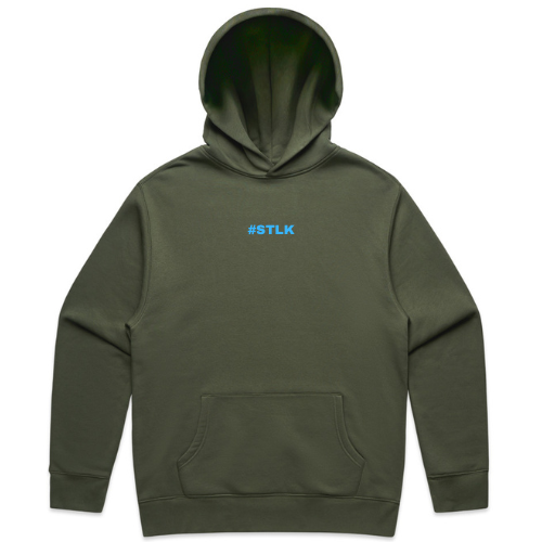 Blue #STLK logo Hoodie