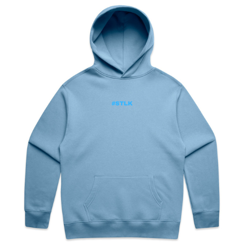 Blue #STLK logo Hoodie