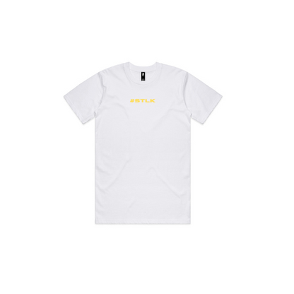 Yellow #STLK logo (Classic tee - Slick fit)