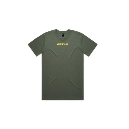Yellow #STLK logo (Classic tee - Slick fit)