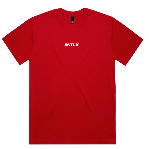 White Logo #STLK Heavey Tee  (Over sized Fit)