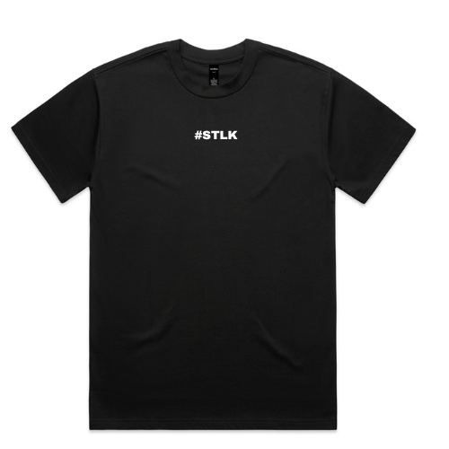 White Logo #STLK Heavey Tee  (Over sized Fit)