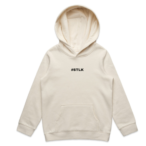 Black #STLK Logo Kids Hood