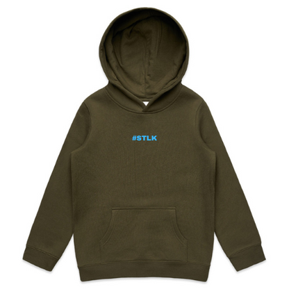 Blue #STLK Logo Kids Hood