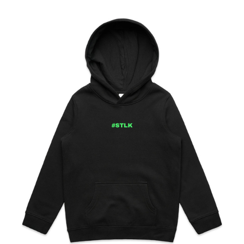 Green #STLK Logo Kids Hood
