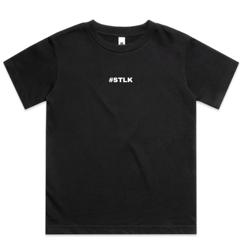 White #STLK Logo Kids Tee