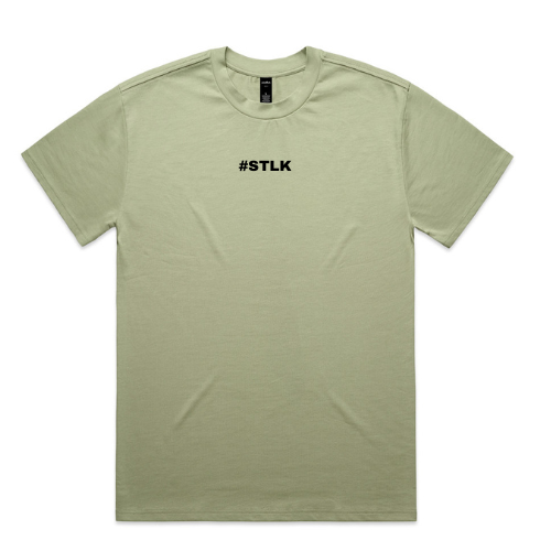 Black Logo #STLK Heavey Tee  (Over sized Fit)