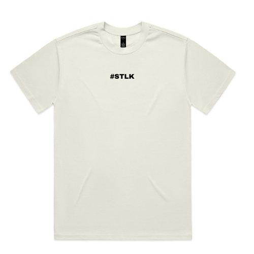 Black Logo #STLK Heavey Tee  (Over sized Fit)